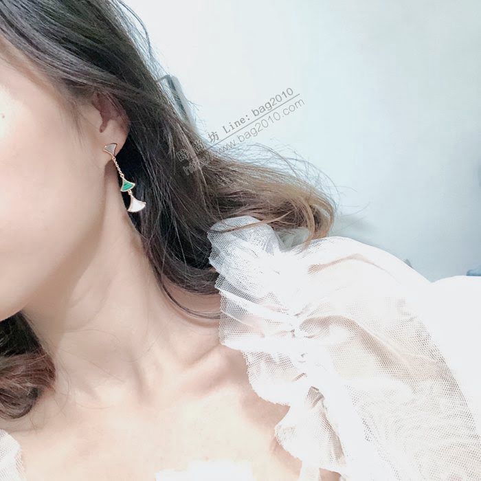 Bvlgari飾品 寶格麗三花長款耳釘 diva系列 原版飛碟耳塞  zgbq3038
